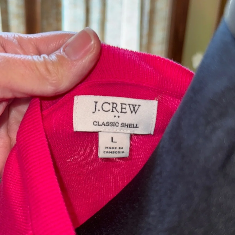 J. Crew Pink Boxy Sleeveless Classic Shell